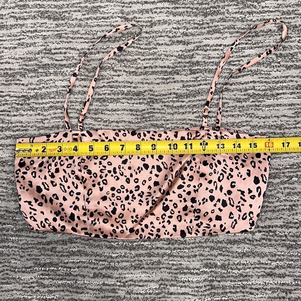 Reformation Pete Cheetah Silk Crop Top Size 4 - Picture 6 of 11